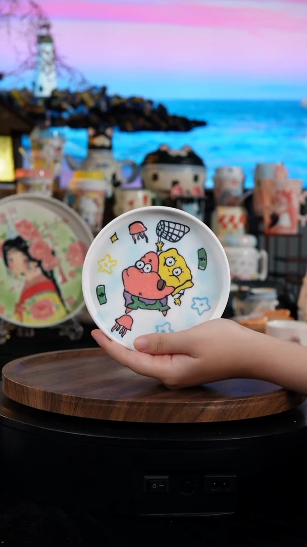 陶瓷便携款手工手绘景德镇陶瓷