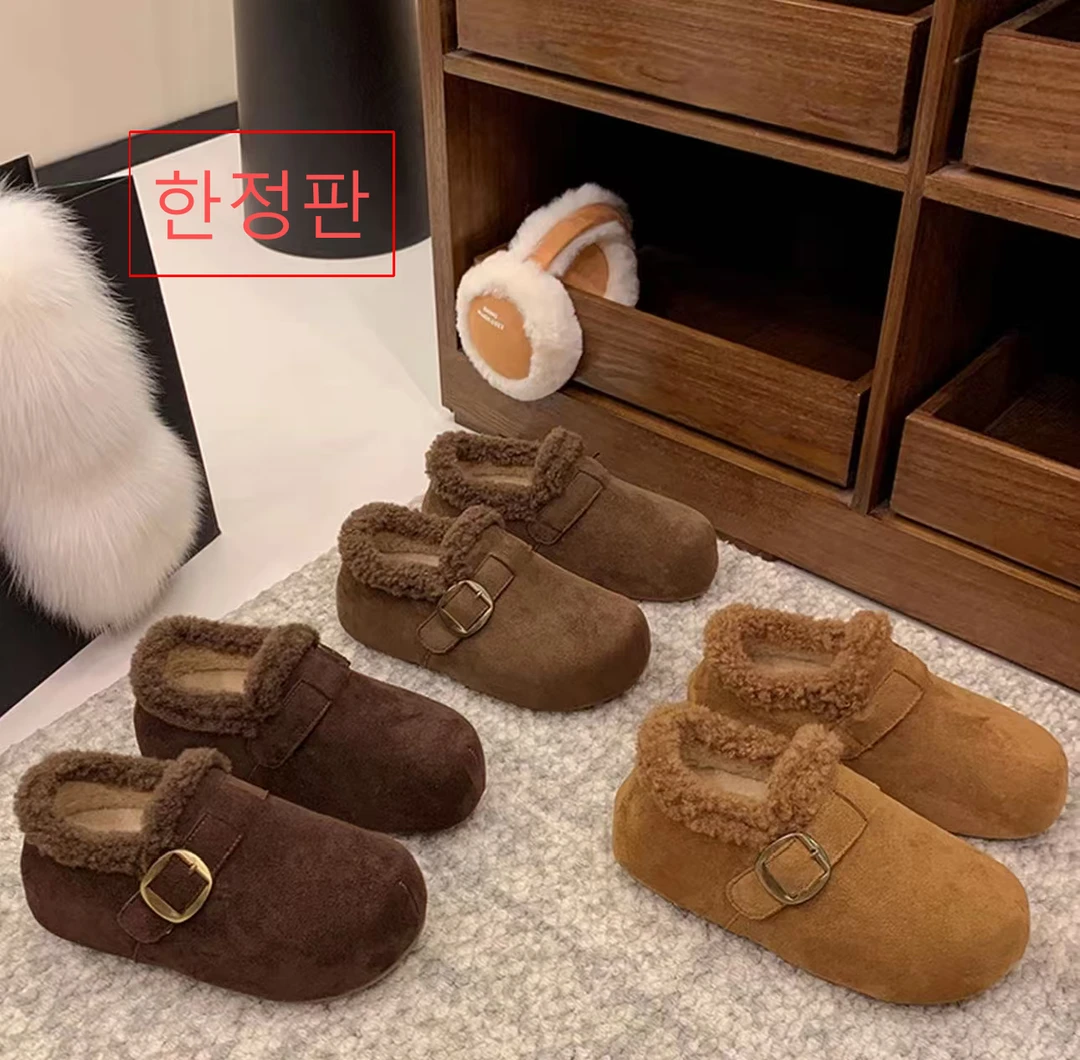 4CM 韩国신상품欧若风魔术贴舒适软底拼色加绒保暖勃肯鞋