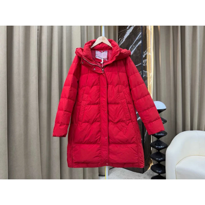 【HY226】羽绒服女2025年冬装新款显瘦百搭时尚洋气直筒中长款外套