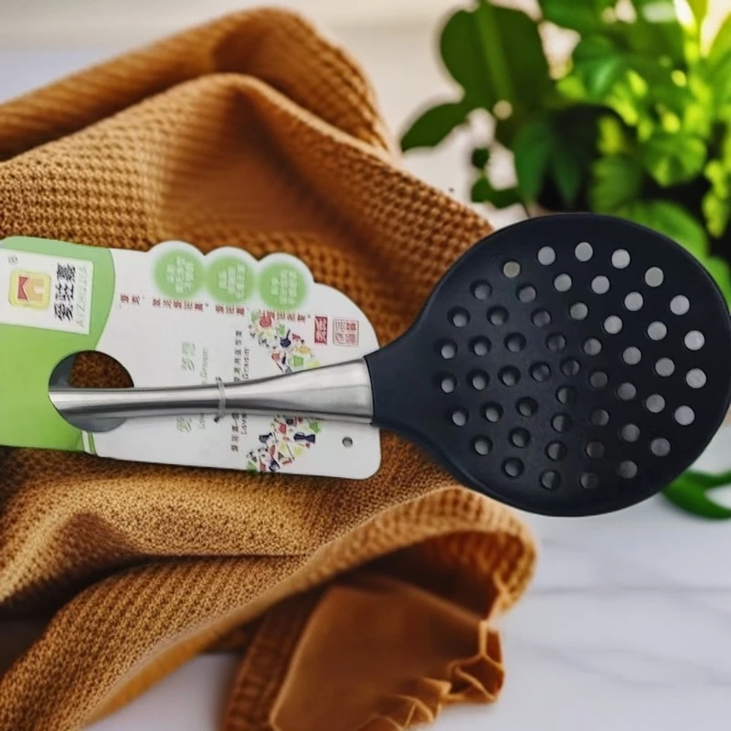 厨房硅胶漏勺加厨房银丝布