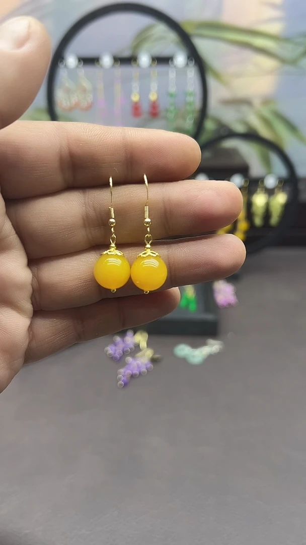 未镶嵌耳饰玛瑙/玉髓031