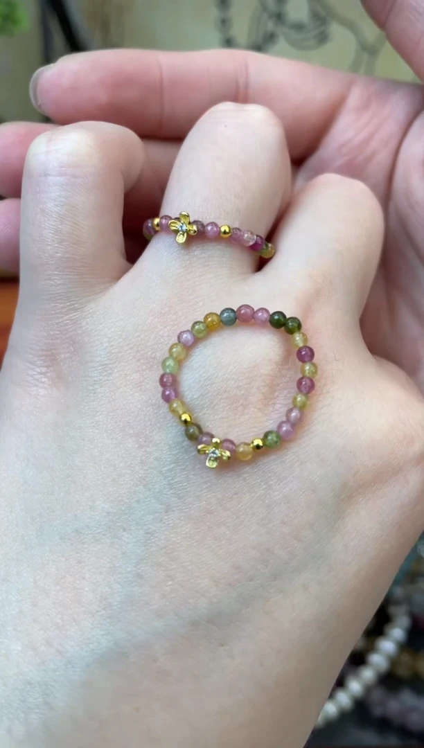 【闪购商品】碧玺戒指银S925镶嵌390戒指