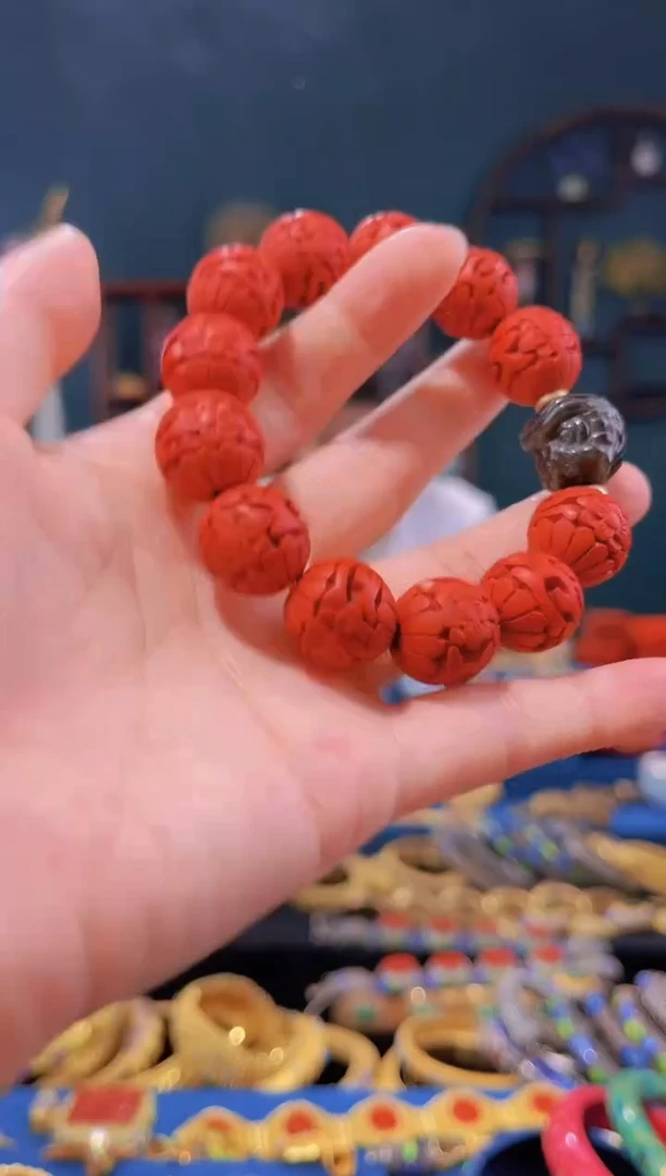 【闪购商品】雕漆手串花卉精品