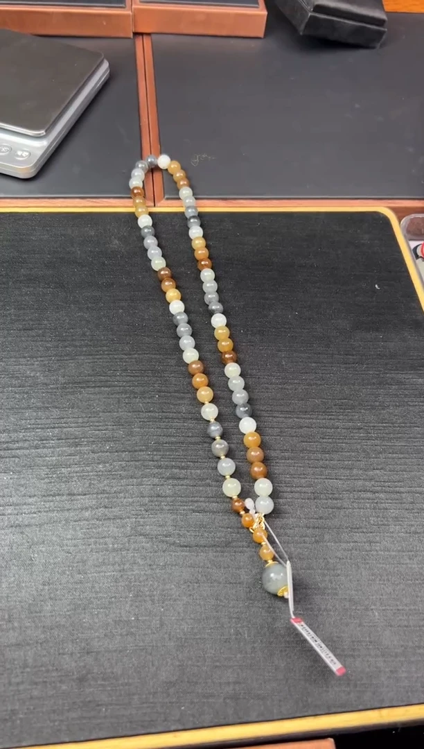 【闪购商品】和田玉项链未镶嵌若羌微色差卡8长串