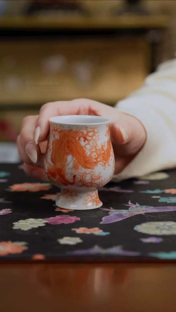 杯景德镇陶瓷杯碗柴烧多人