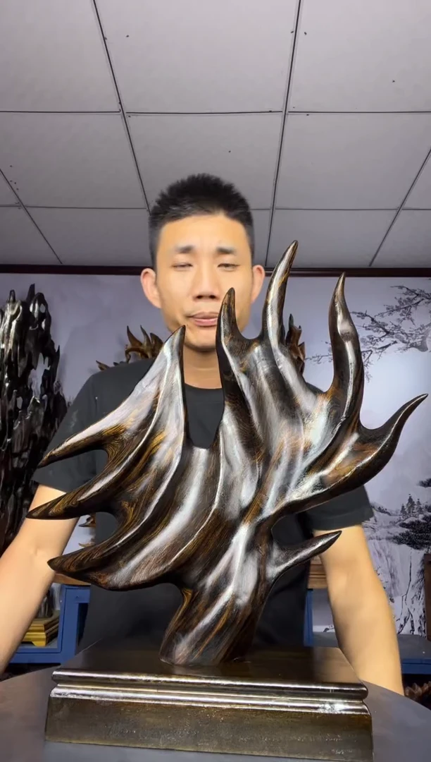 金丝楠木雕款随**为金丝楠木工艺品摆件