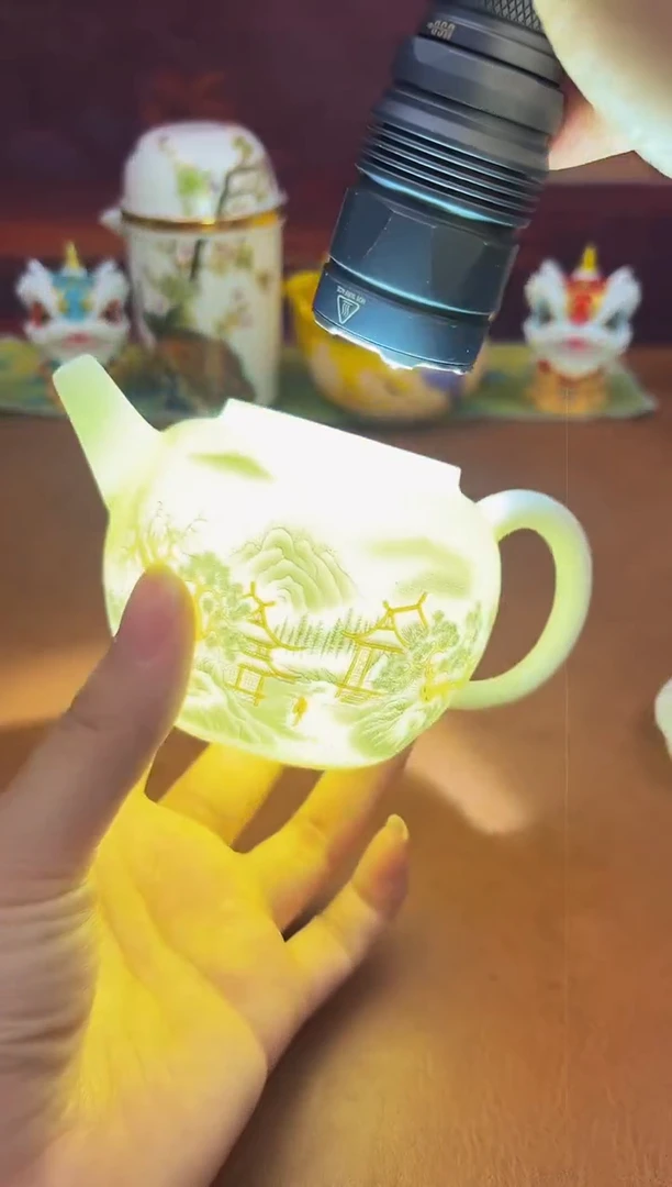 陶瓷茶具摆件旅行套组