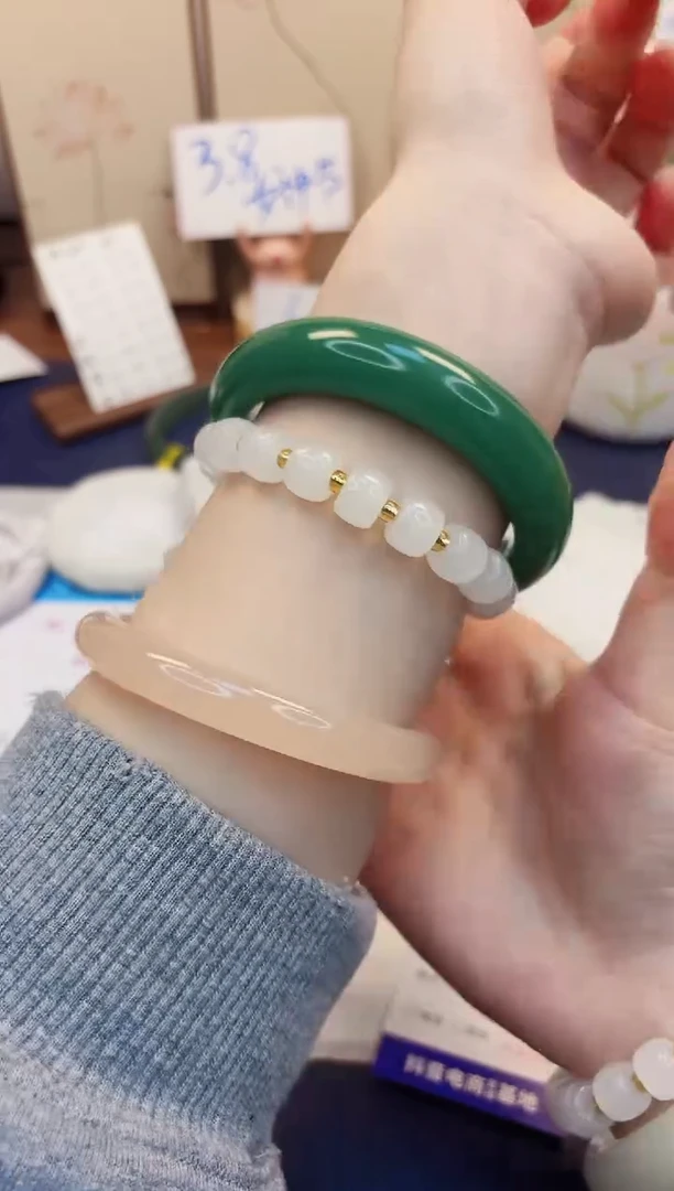 【闪购商品】石英质玉手镯未镶嵌353-东陵玉-圈口60