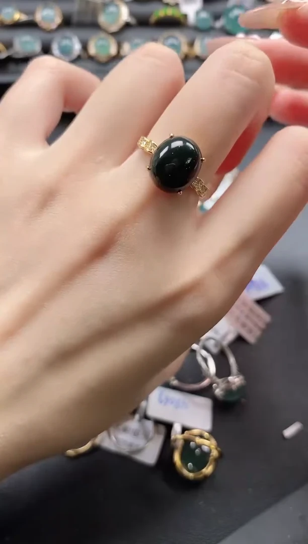 【闪购商品】翡翠戒指银S925镶嵌1111