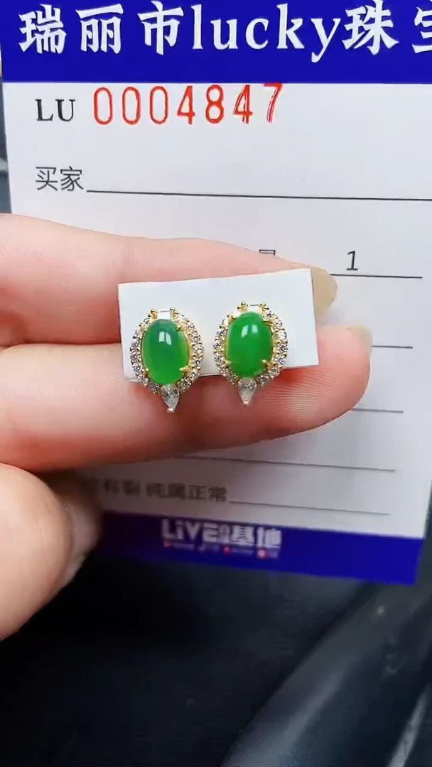 翡翠银S925镶嵌颈饰4847