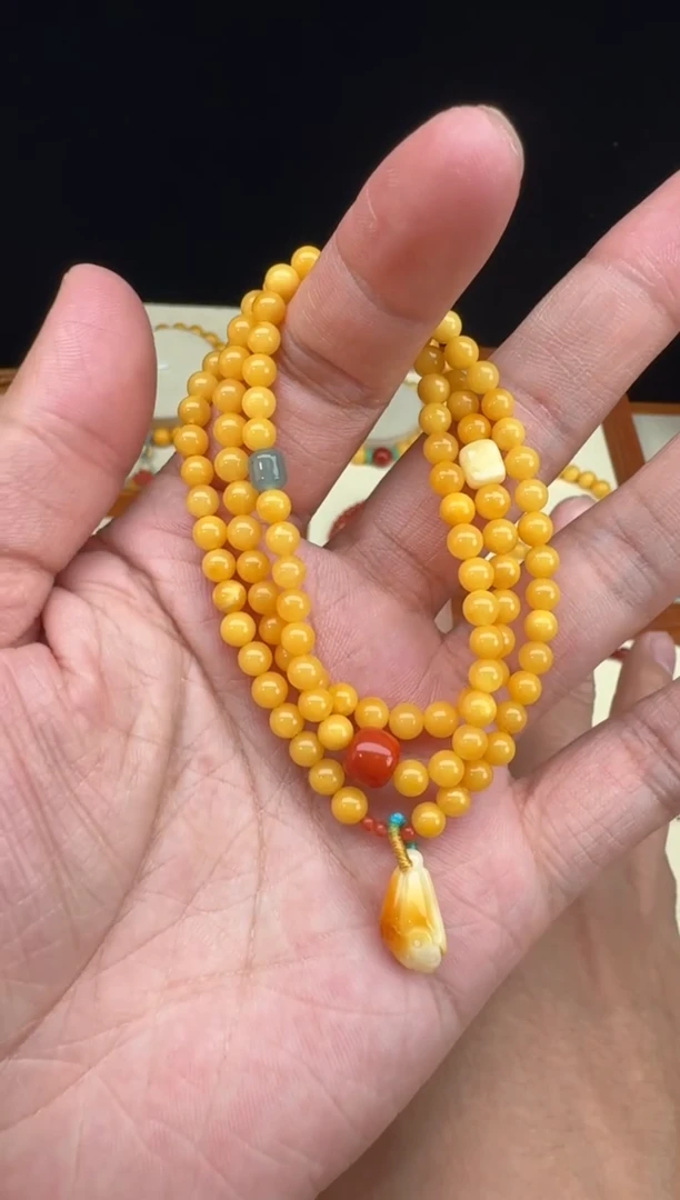 【闪购商品】蜜蜡手链未镶嵌鸡油黄