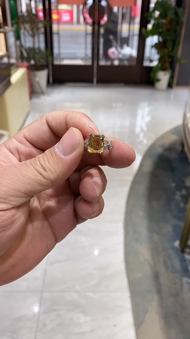 【闪购商品】水晶戒指银S925镶嵌实体清货