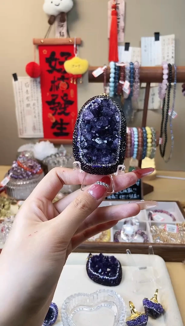 【闪购商品】水晶手链未镶嵌紫水晶摆件