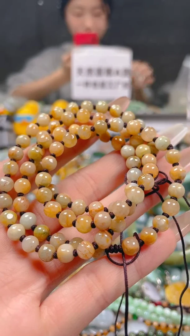 【闪购商品】翡翠颈饰未镶嵌5-6MM/J/翡翠A货一图一物