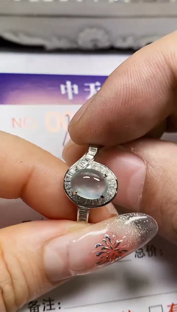 【闪购商品】翡翠戒指银S925镶嵌4610