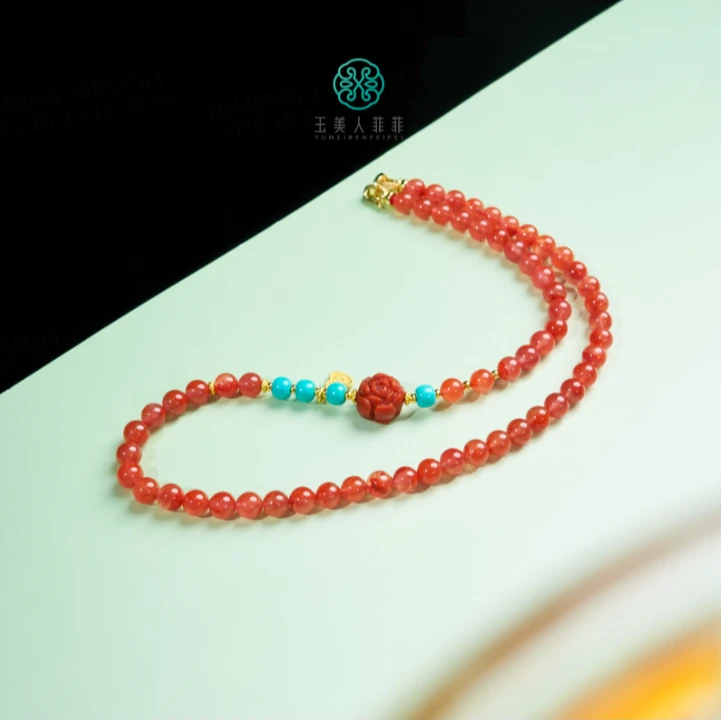 石惑珠宝·南红项链-圆珠项链约6mm#多样性发一