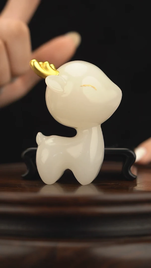 玉【一鹿有你】天然玉石摆件