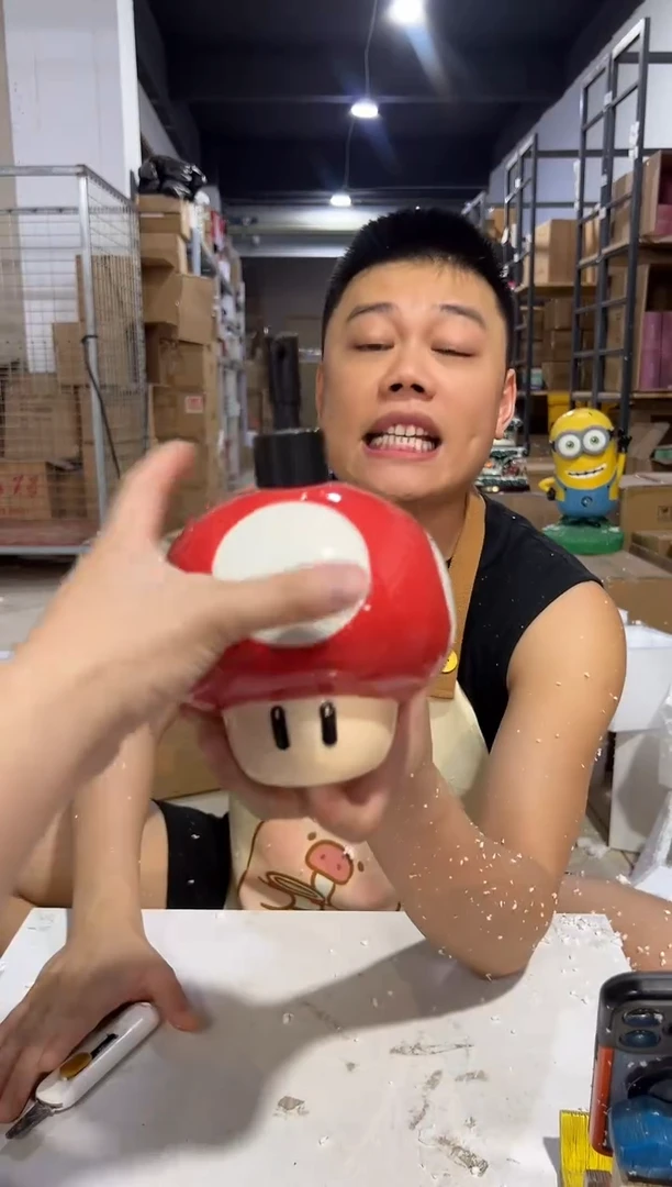 瓷片陶瓷蘑菇按压瓶