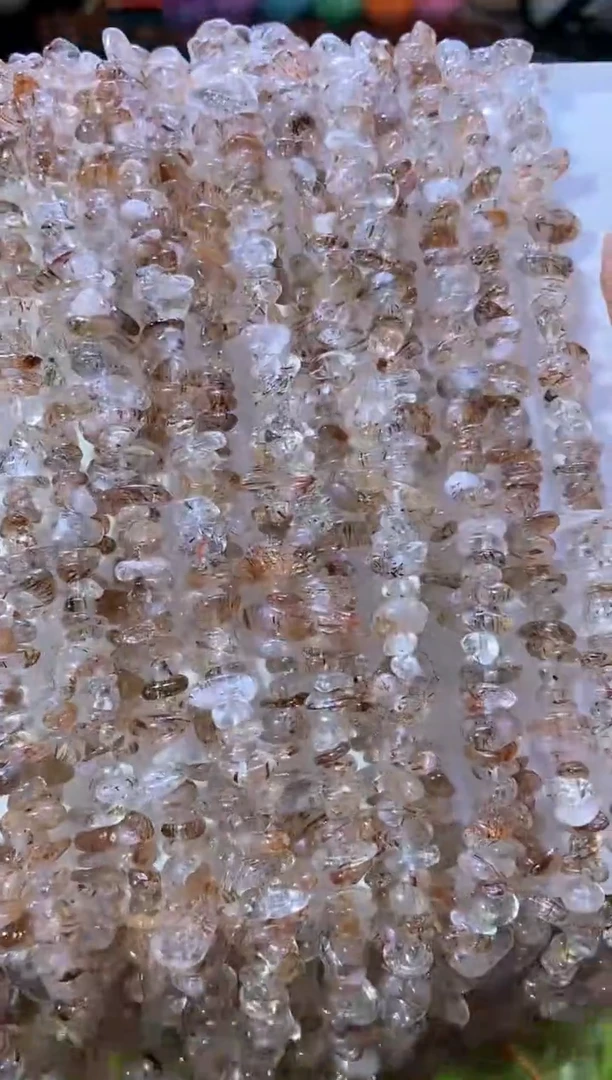 水晶珠宝半成品未镶嵌黑金超七