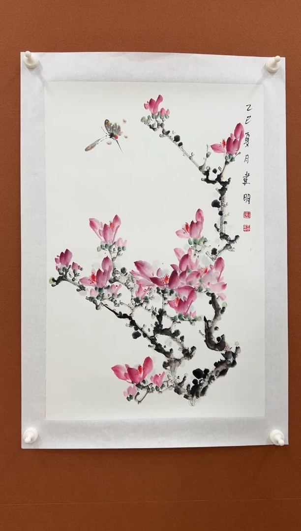 国画童建明2.7平尺花鸟