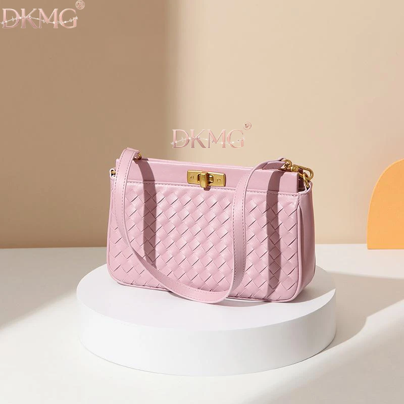 外贸轻奢小众春夏新品时尚编织女包休闲百搭单肩包腋下包B1942