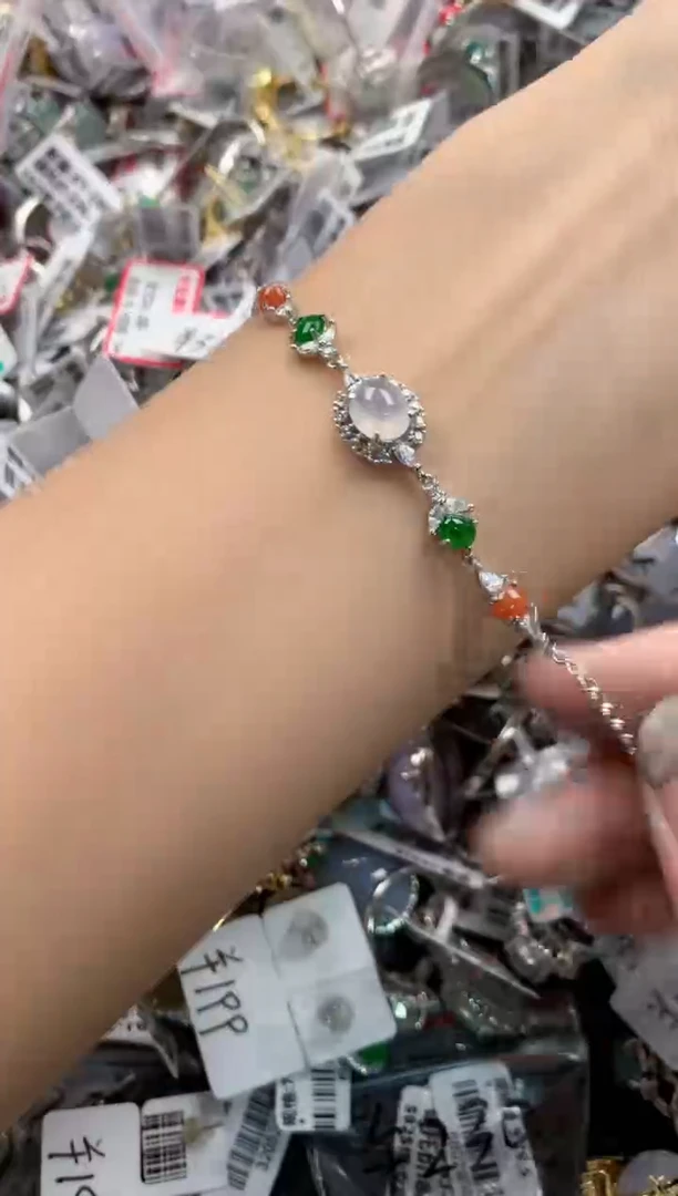 银S925镶嵌戒指翡翠777   1