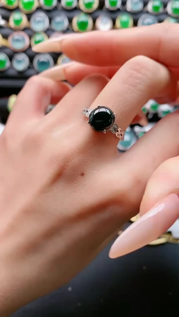 【闪购商品】翡翠戒指银S925镶嵌11111