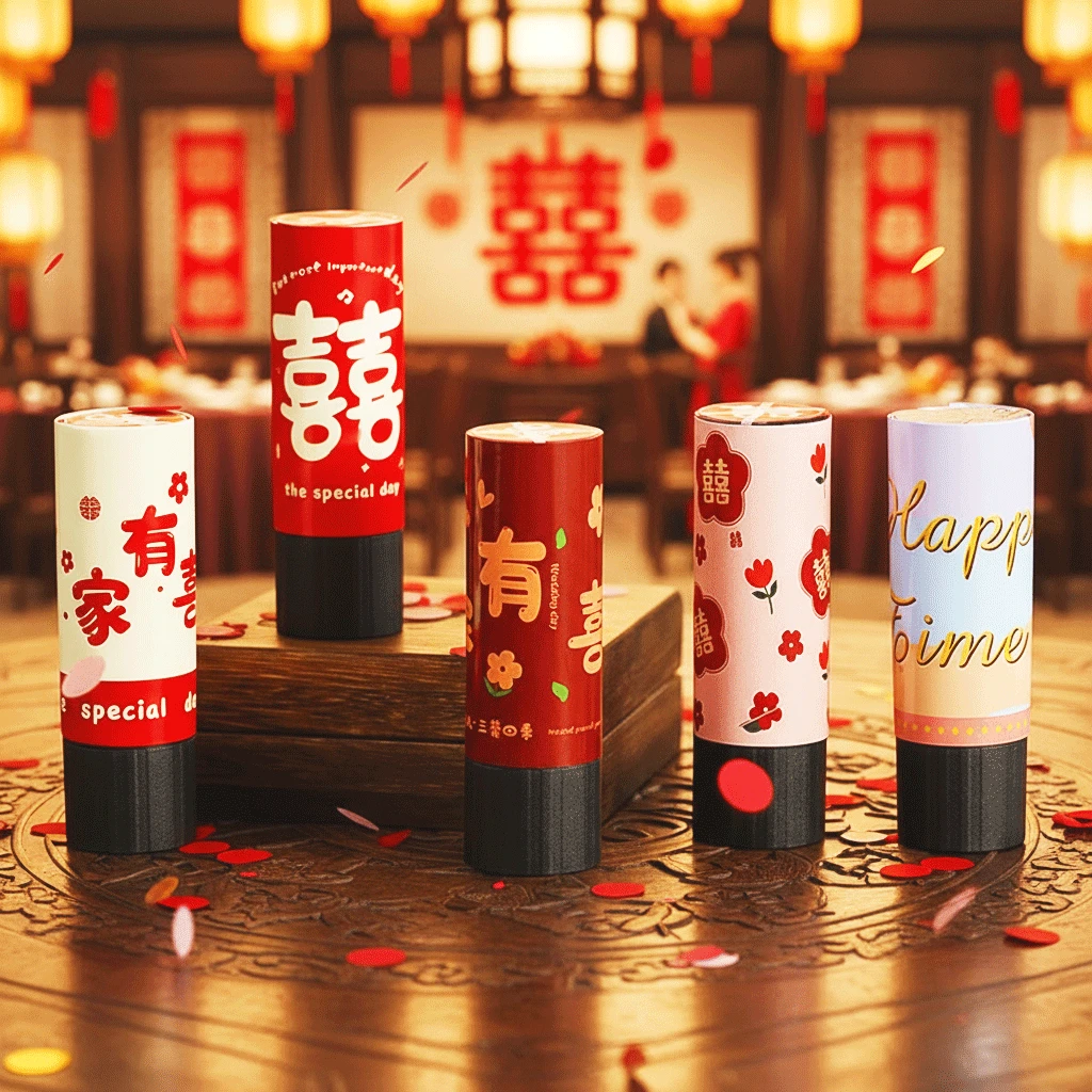 小礼炮结婚婚礼庆典手拧礼花筒礼筒炮手持彩带喷花筒订婚结婚用品