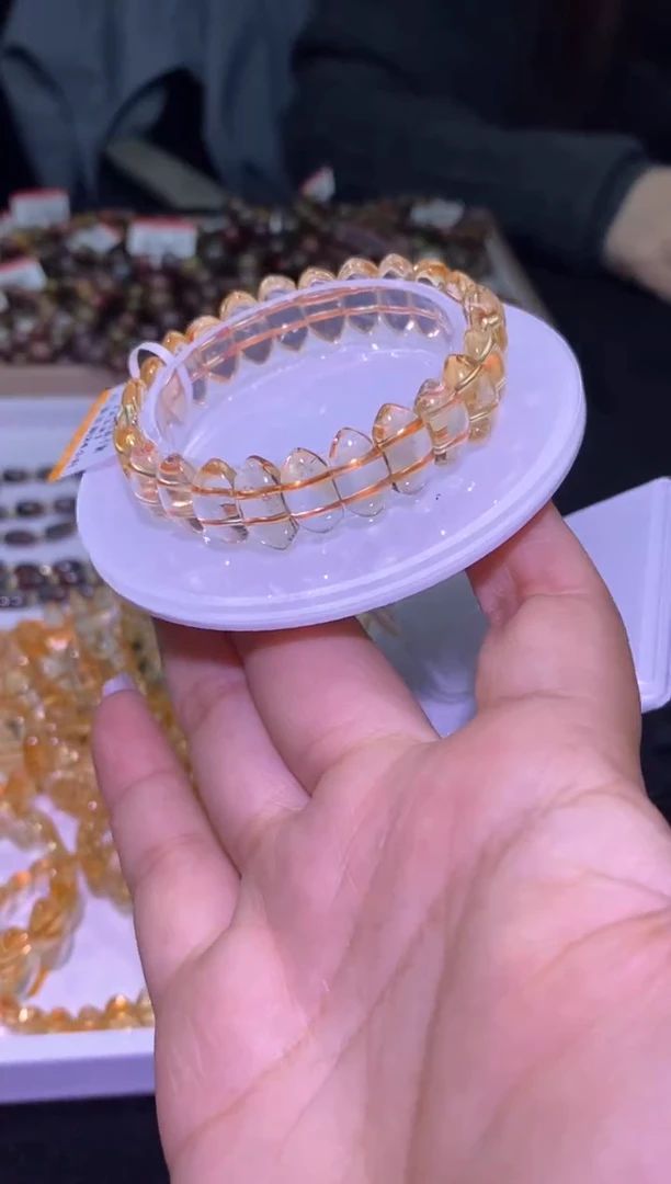 未镶嵌手链水晶双尖黄水-A01-多样性发其一