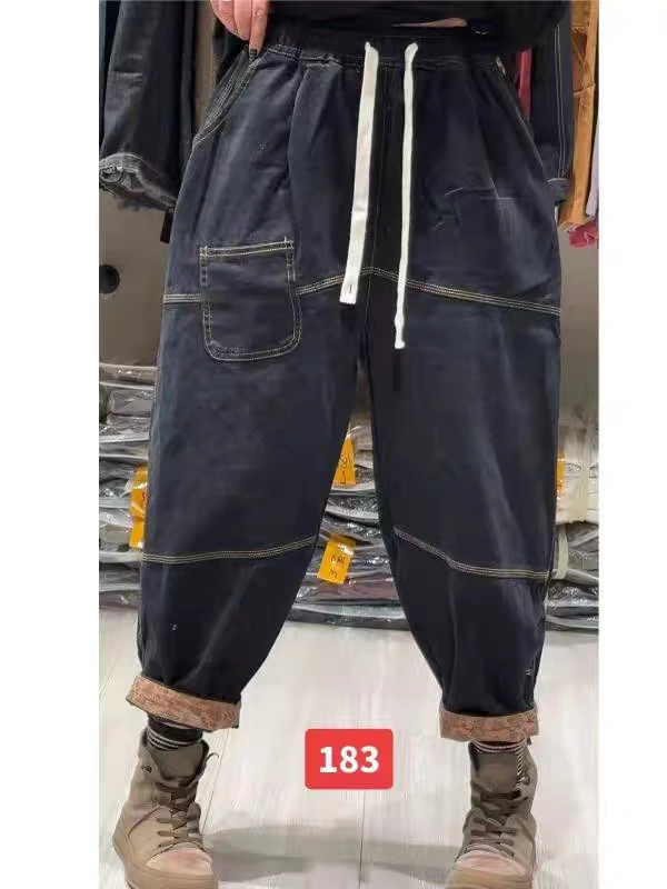2025新款miandiao183百搭休闲垮裤哈伦裤