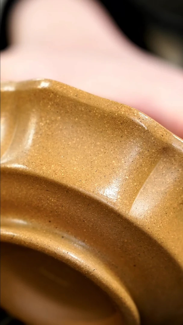 【闪购商品】紫砂茶壶黄金段莲花无尘杯内刻清供图120cc