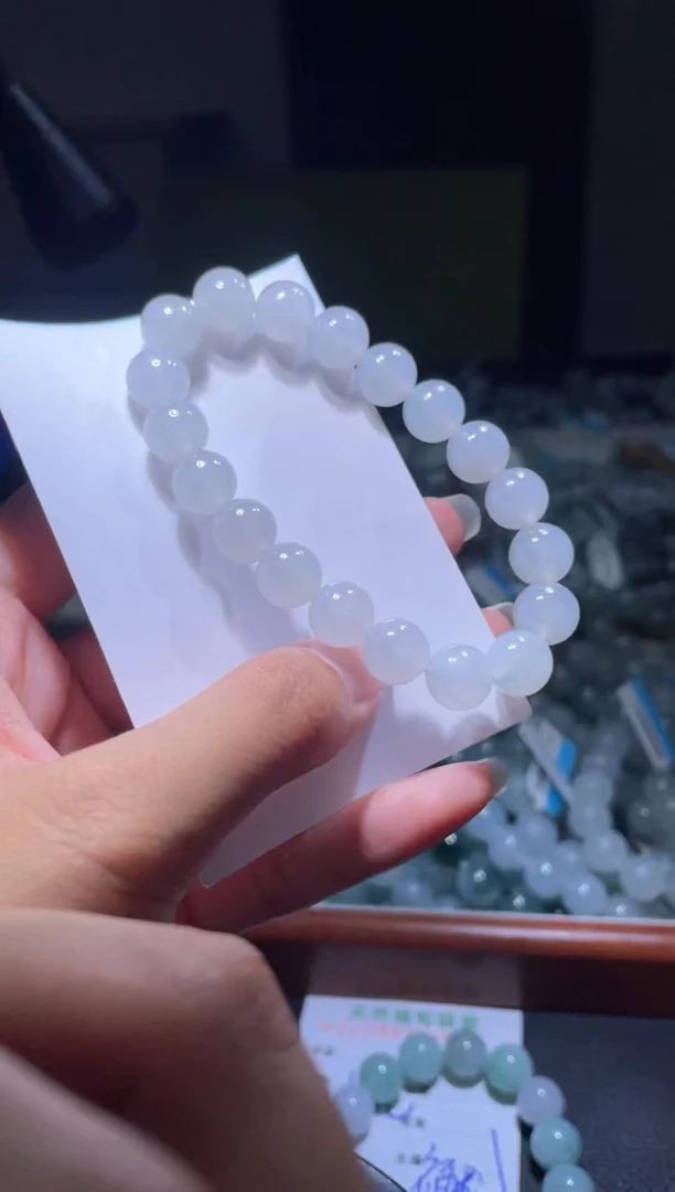 未镶嵌定制翡翠天然缅甸翡翠手串53