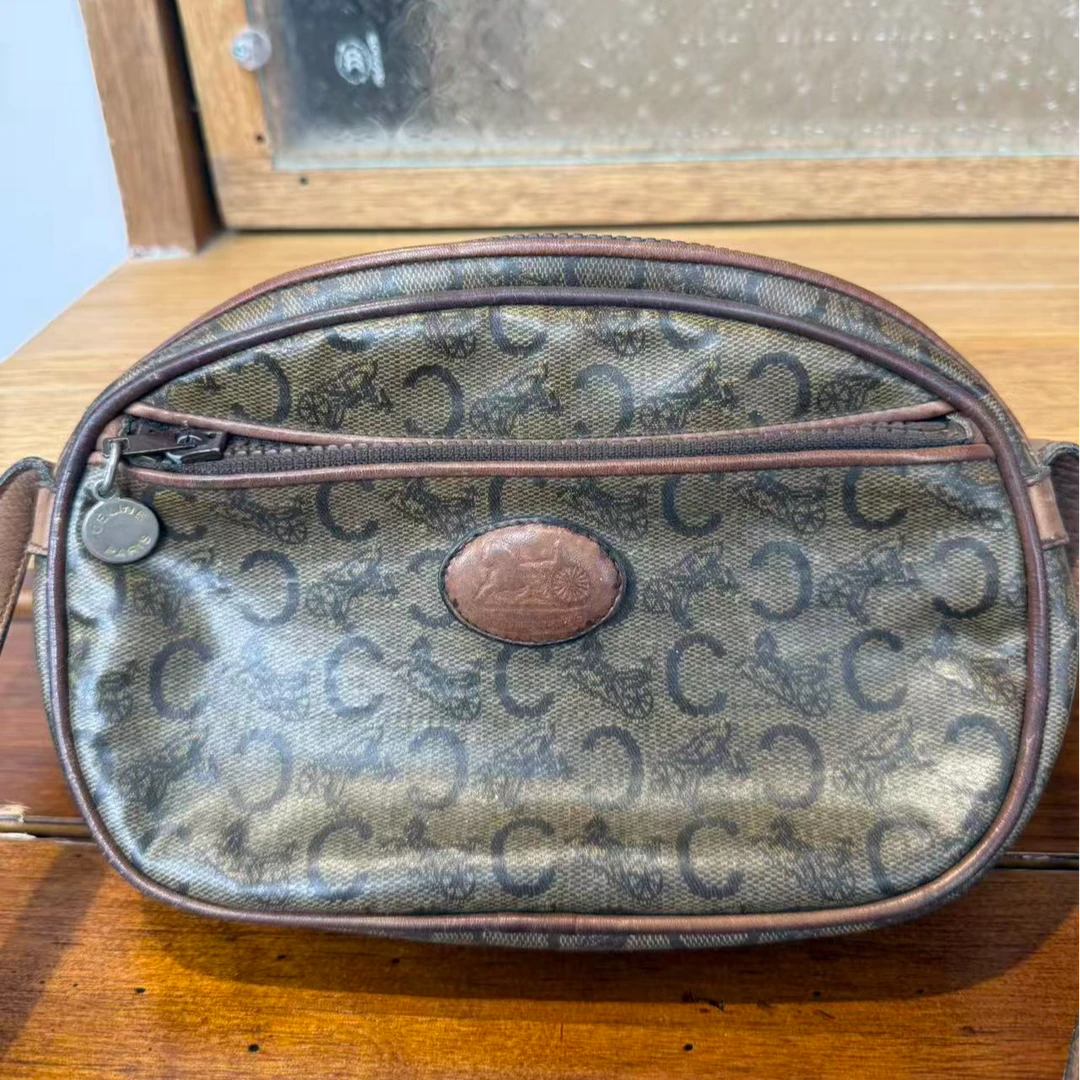 90新 Celine/思琳 中古老花单肩包