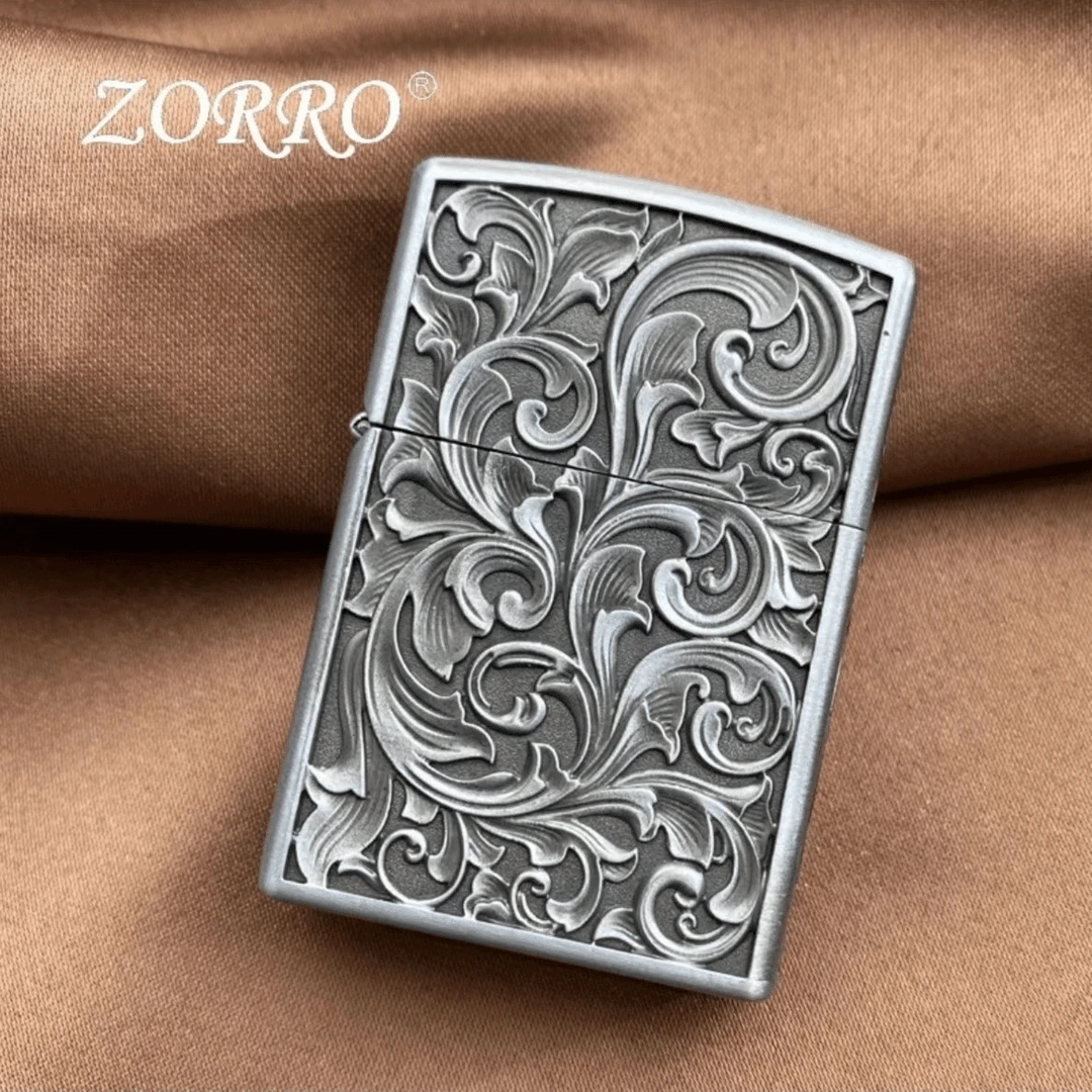 唐草本色青铜煤油打火机L