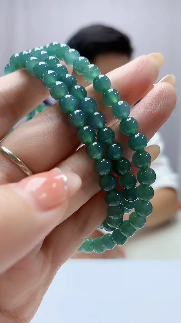 定制翡翠未镶嵌4917DD-毛货珠链27