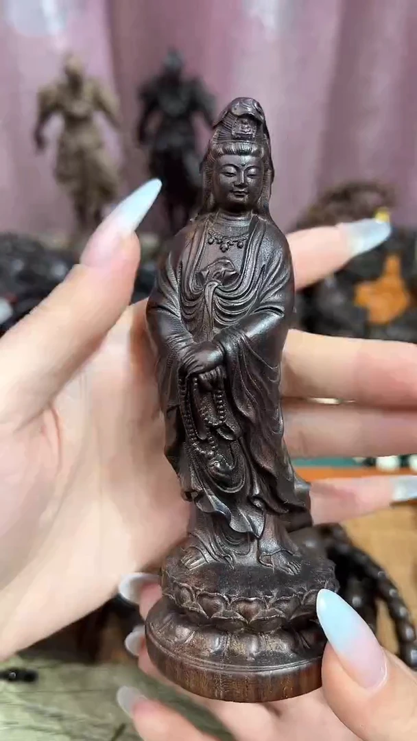 【闪购商品】贡木库存南海观音摆件29.99