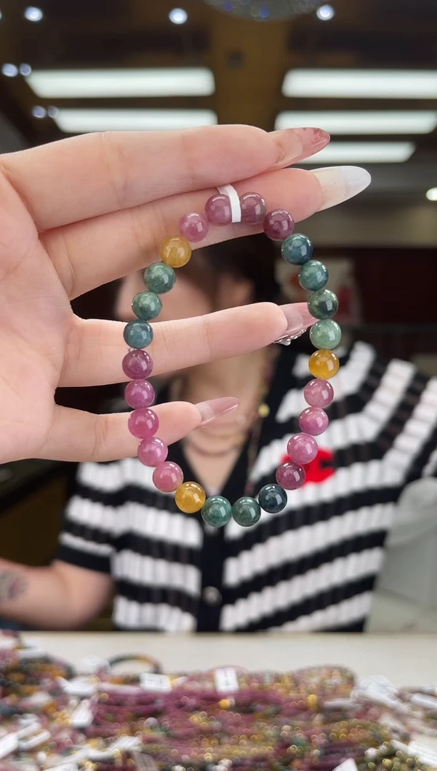 /未镶嵌碧玺7mm+单圈多样性发货