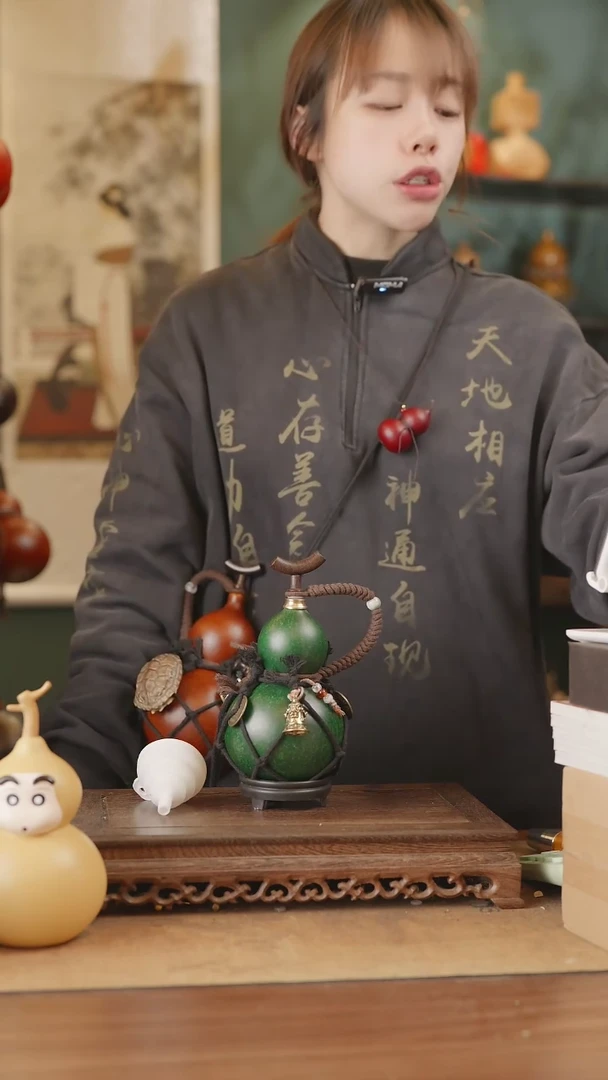 【闪购商品】126号精品天然大漆工艺防渗内胆酒葫芦~