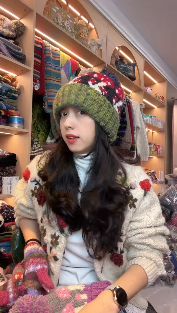 绵羊毛纯手工翻边帽