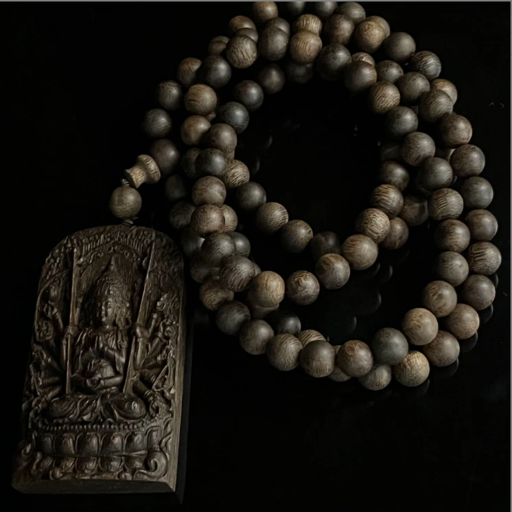 Y45沉香【越南芽庄黑奇楠沉水（牌）千手观音】收藏级NJ5880210514-20