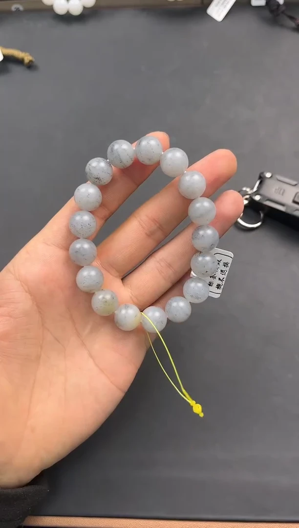未镶嵌手串和田玉和田青花卡12手串微色差