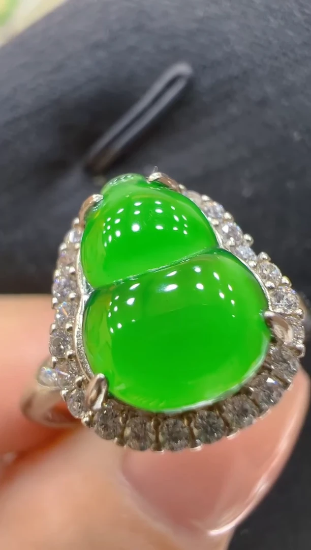 银S925镶嵌戒指翡翠多样性团购发一件