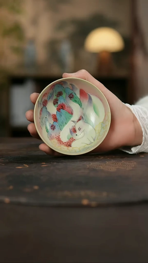 景德镇陶瓷杯碗柴烧多人