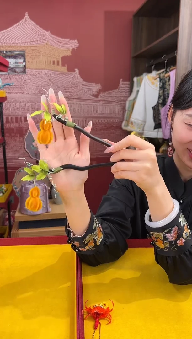 【闪购商品】刺绣非遗绒花（发饰）