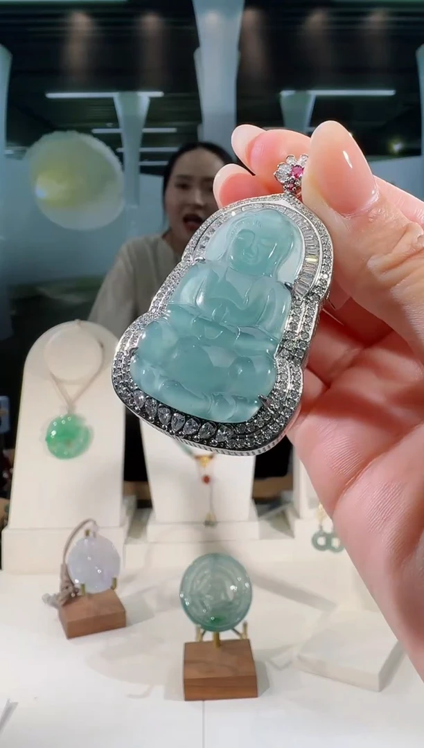 翡翠合金吊坠(不含链)观音多样性发一