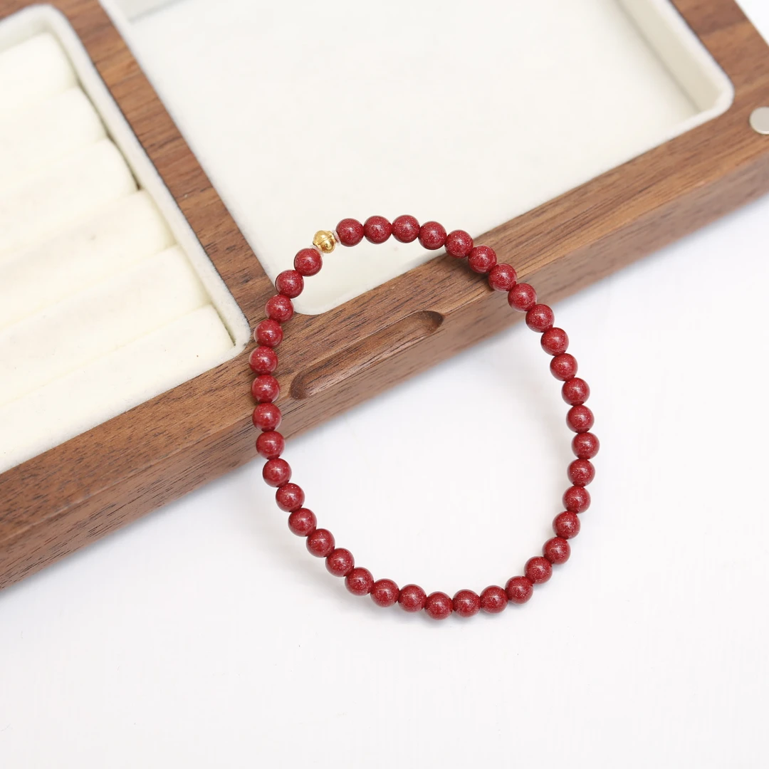 含辰砂工艺品【云边】紫金砂 925银小灯笼配饰 手串（多样性发货）