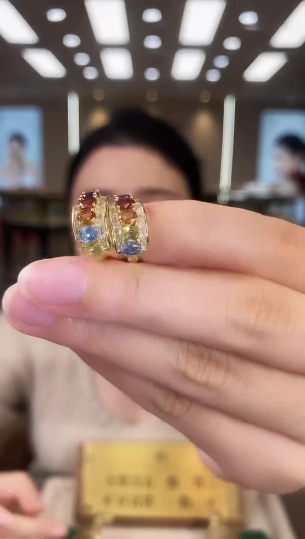 银S925镶嵌耳饰水晶09