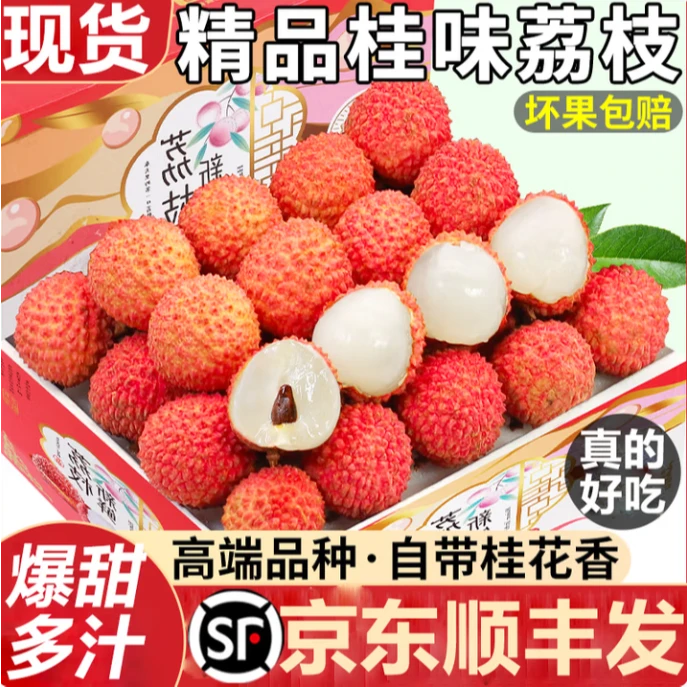 【京东冷链/50年老树】正宗高州桂味荔枝当天采摘核小肉厚爆甜