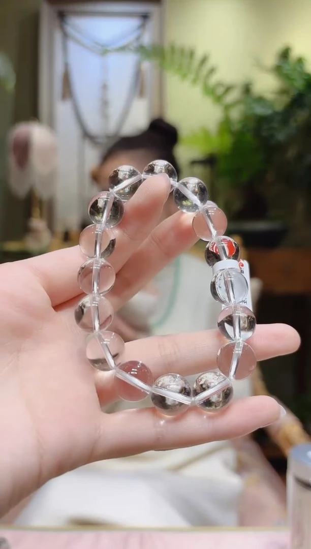 【闪购商品】水晶手串未镶嵌圆珠白水晶手串12.4