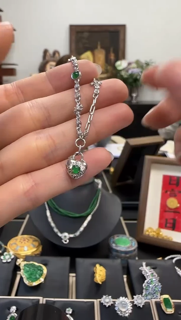 【闪购商品】翡翠手链银S925镶嵌银镶